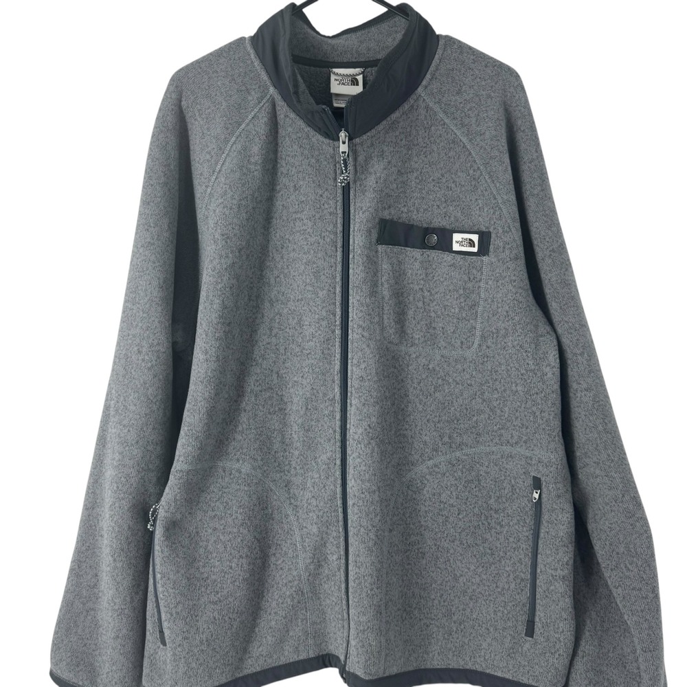 The North Face Mens Gordon Lyons Full Zip Fleece Jacket Grey XL Heathered